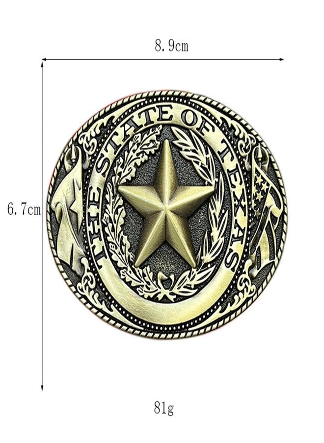 Seternaly Texas Belt Buckle Vintage Cowboy Star Belt Buckles for Men Women Boys Girls - Image 2